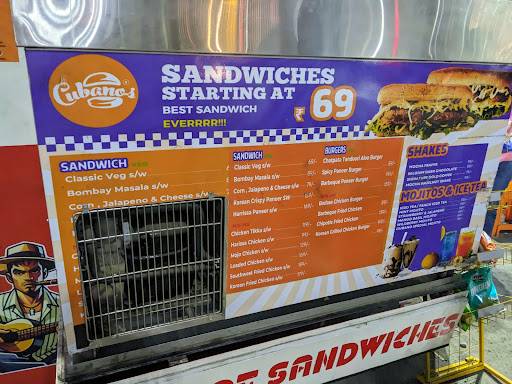 Cubanos menu