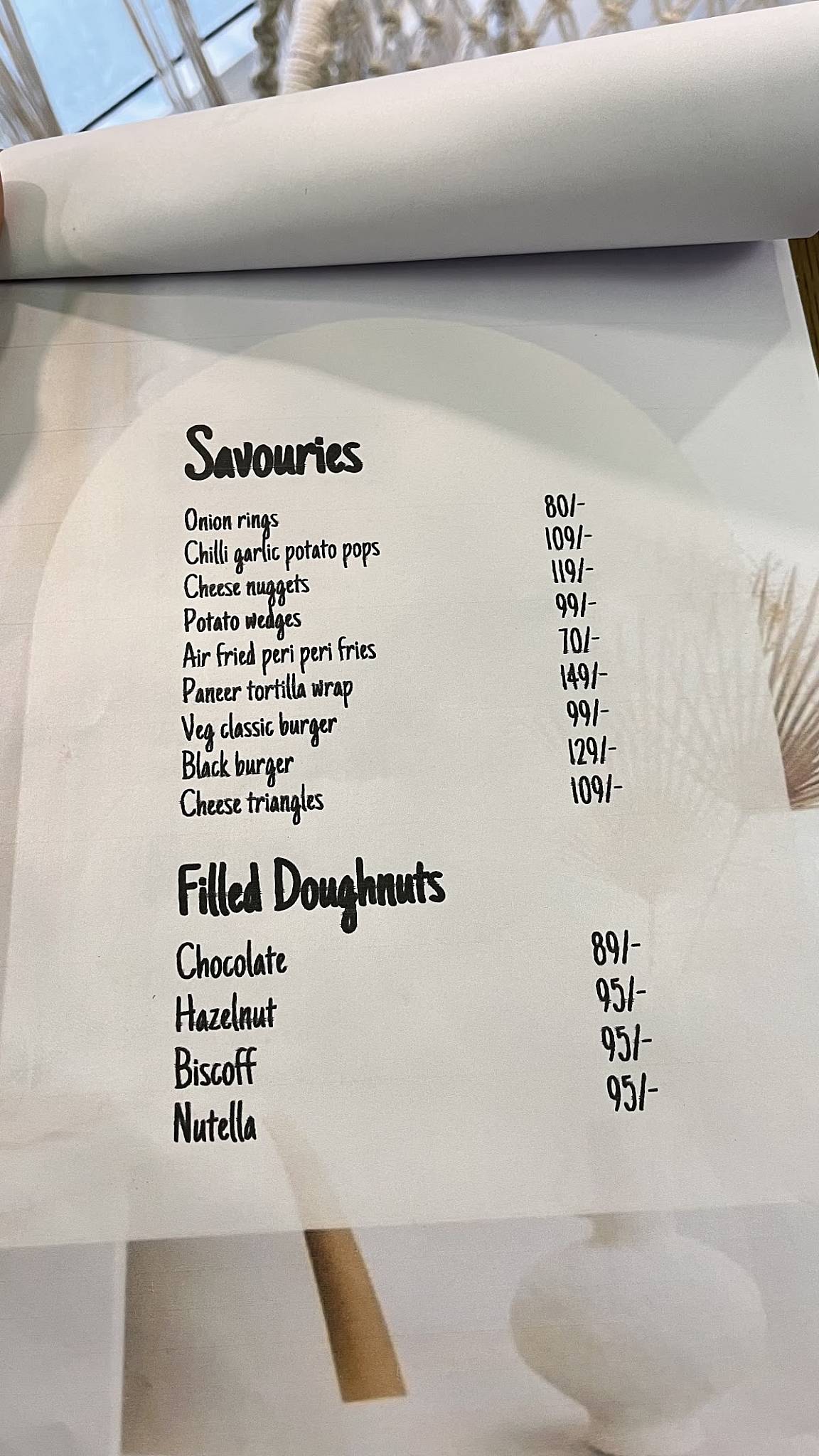 Cuku cafe menu
