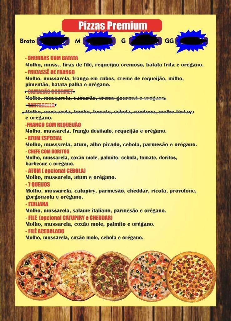 Top Pizza bairro alto cardápio