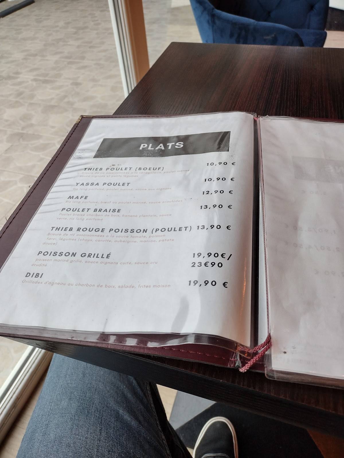 Carta del restaurante DJOLOF DJOLOF, Reims