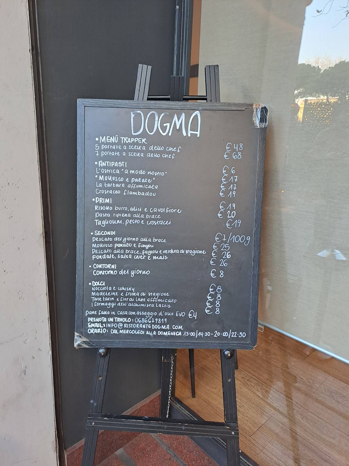 Menu di DOGMA Ristorante 