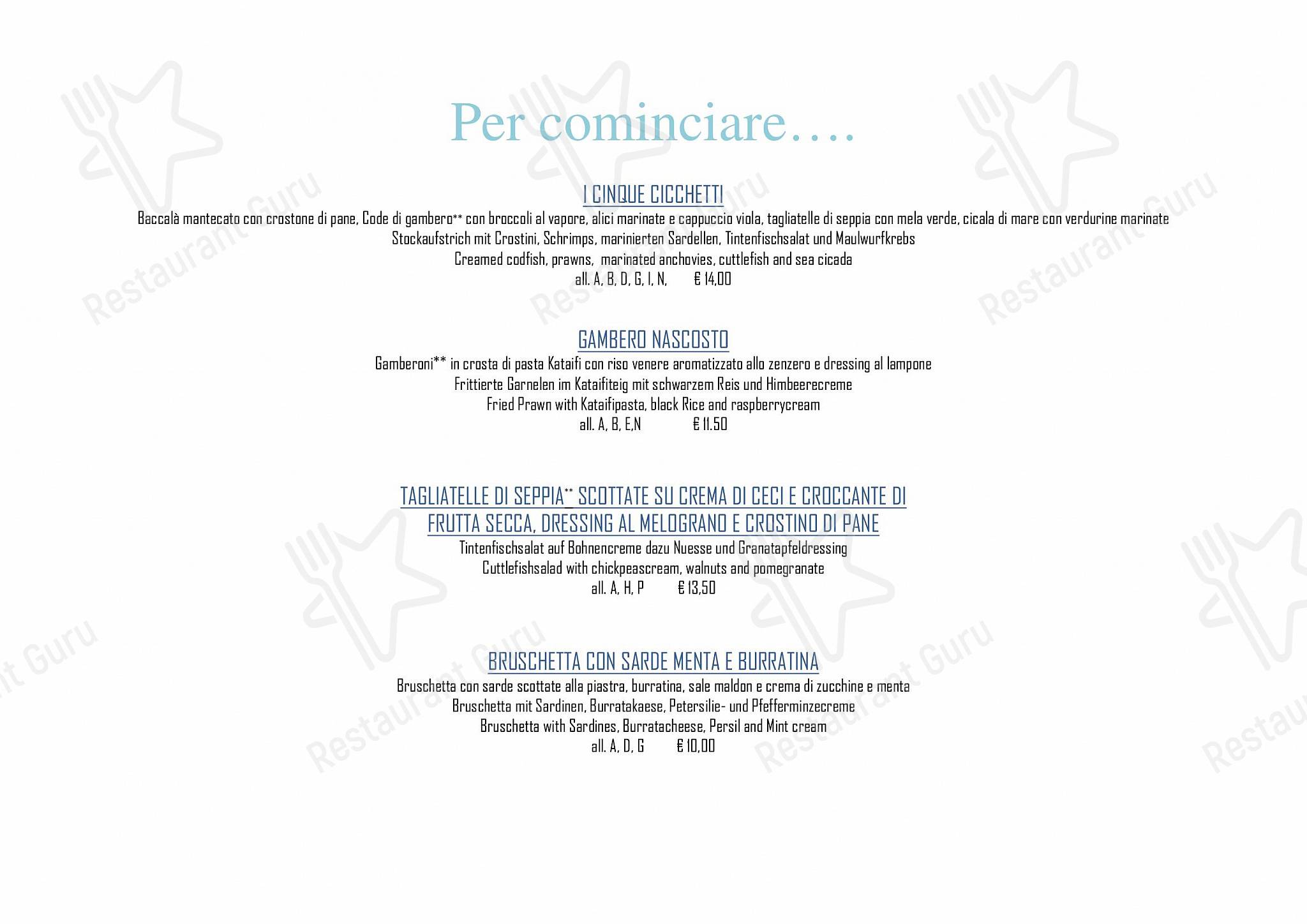 Ristorante da Buso in Caorle - Ночное меню