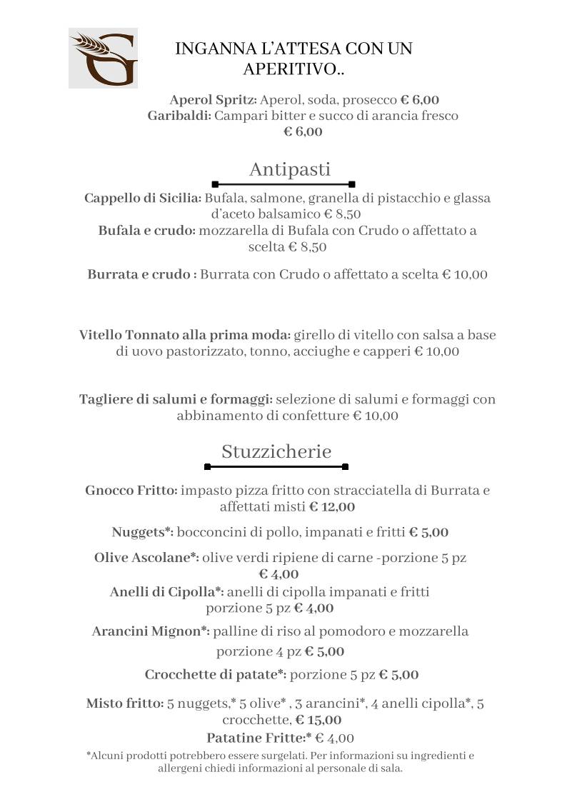 Menu di Pizzeria Da Gigi 