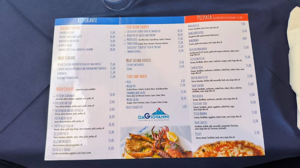 Menu di Da Giovanni 