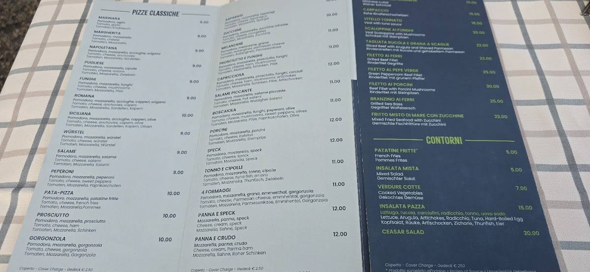 Menu di Ristorante Pizzeria Da Pablo 