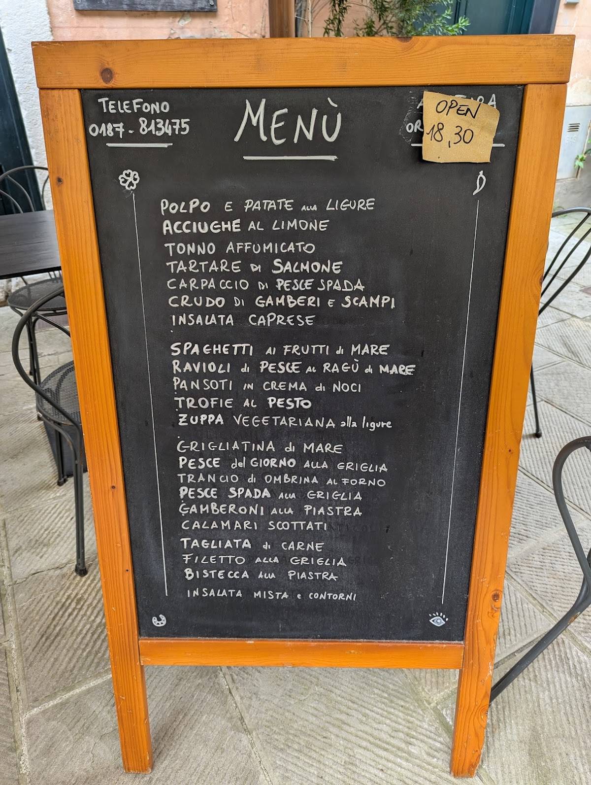 Menu di Ristorante da Rino 