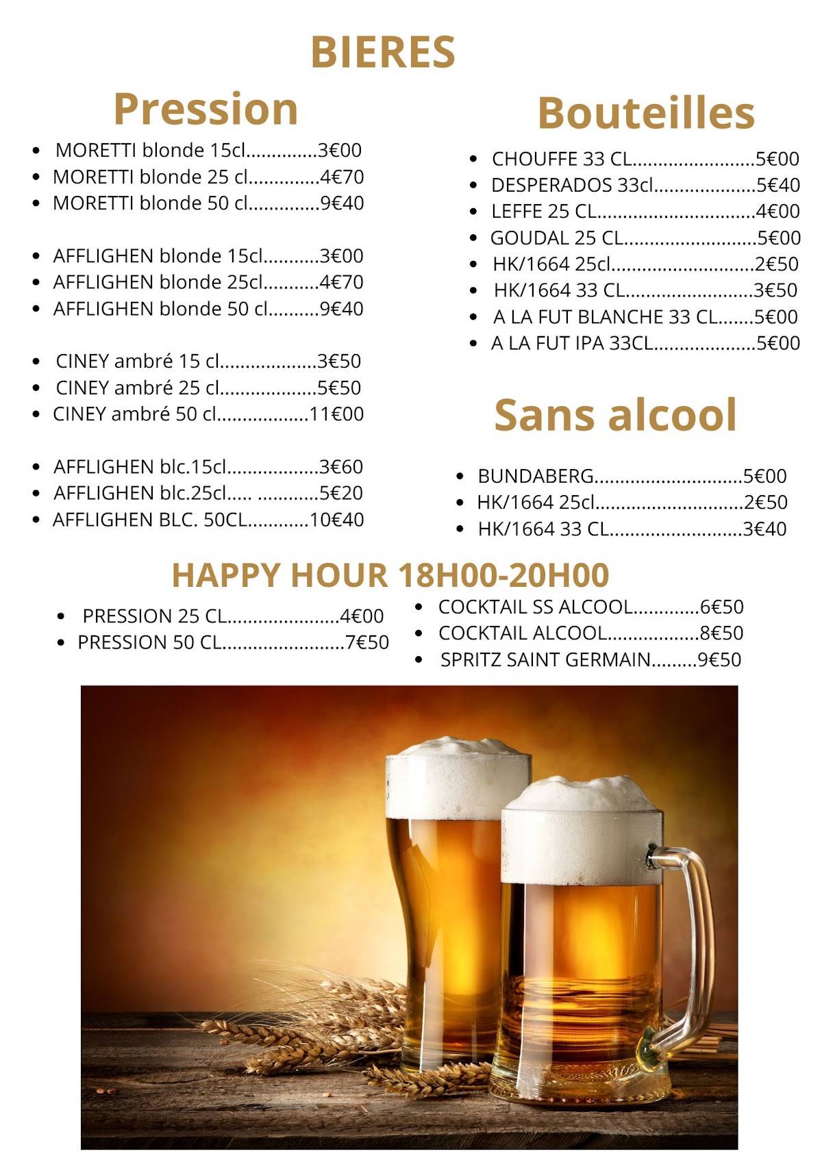 Menu de Da Mimi