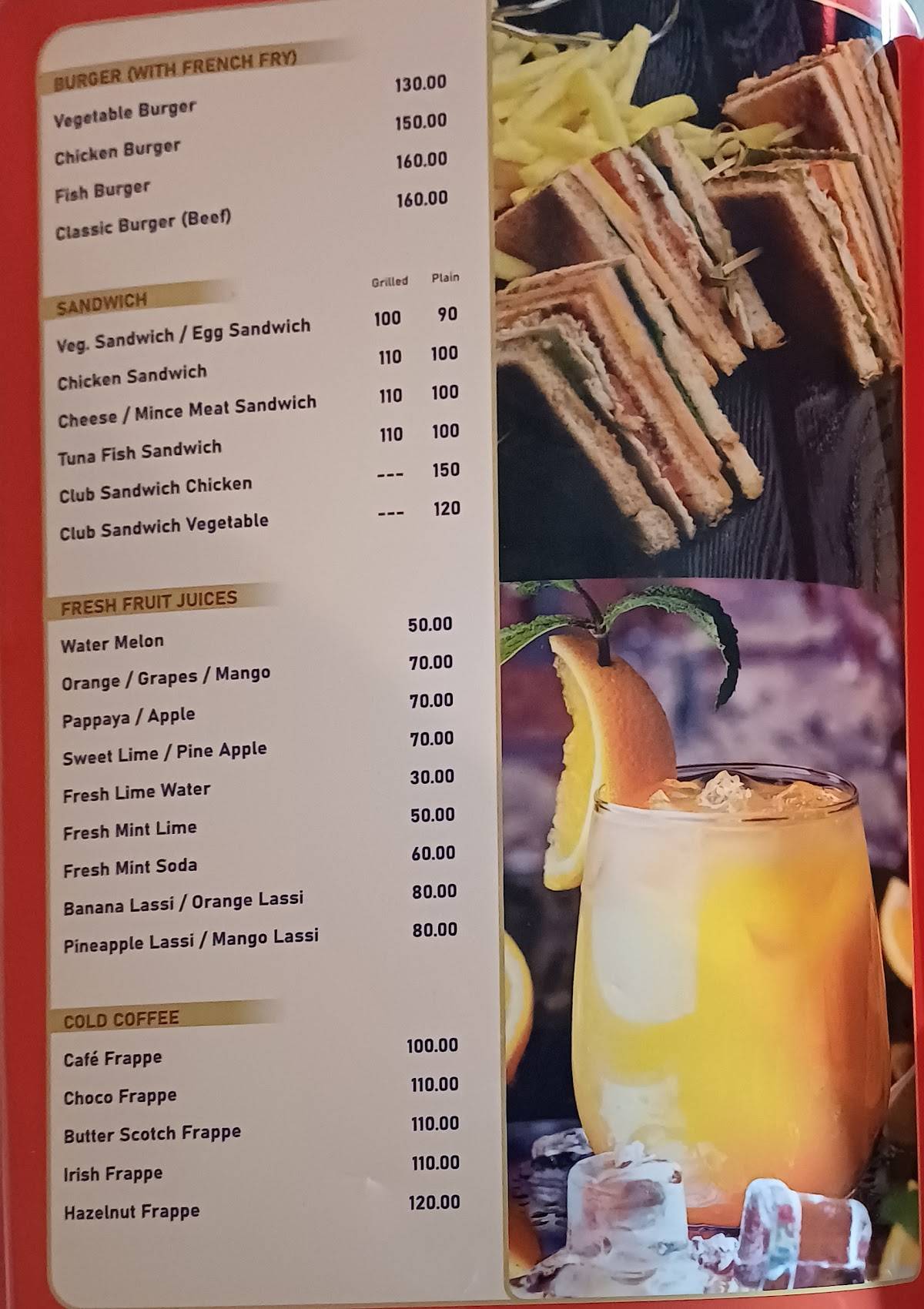 Daily Bread menu