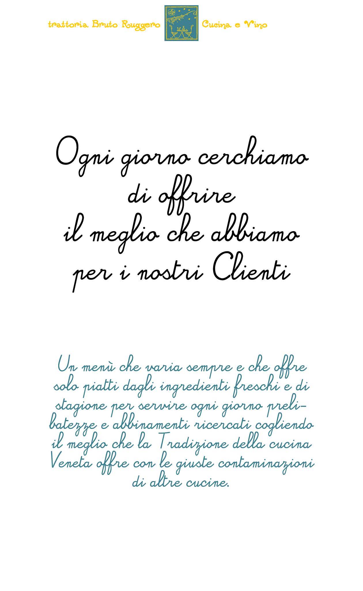 Menu di Dal Bruto Ruggero - Cucina e Vino 