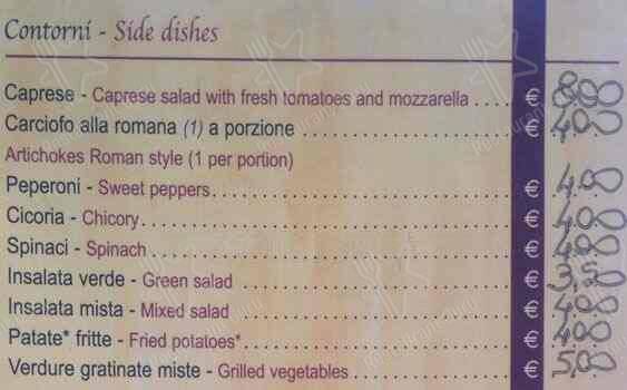 Menu di Ristorante "Dal Sardo" 