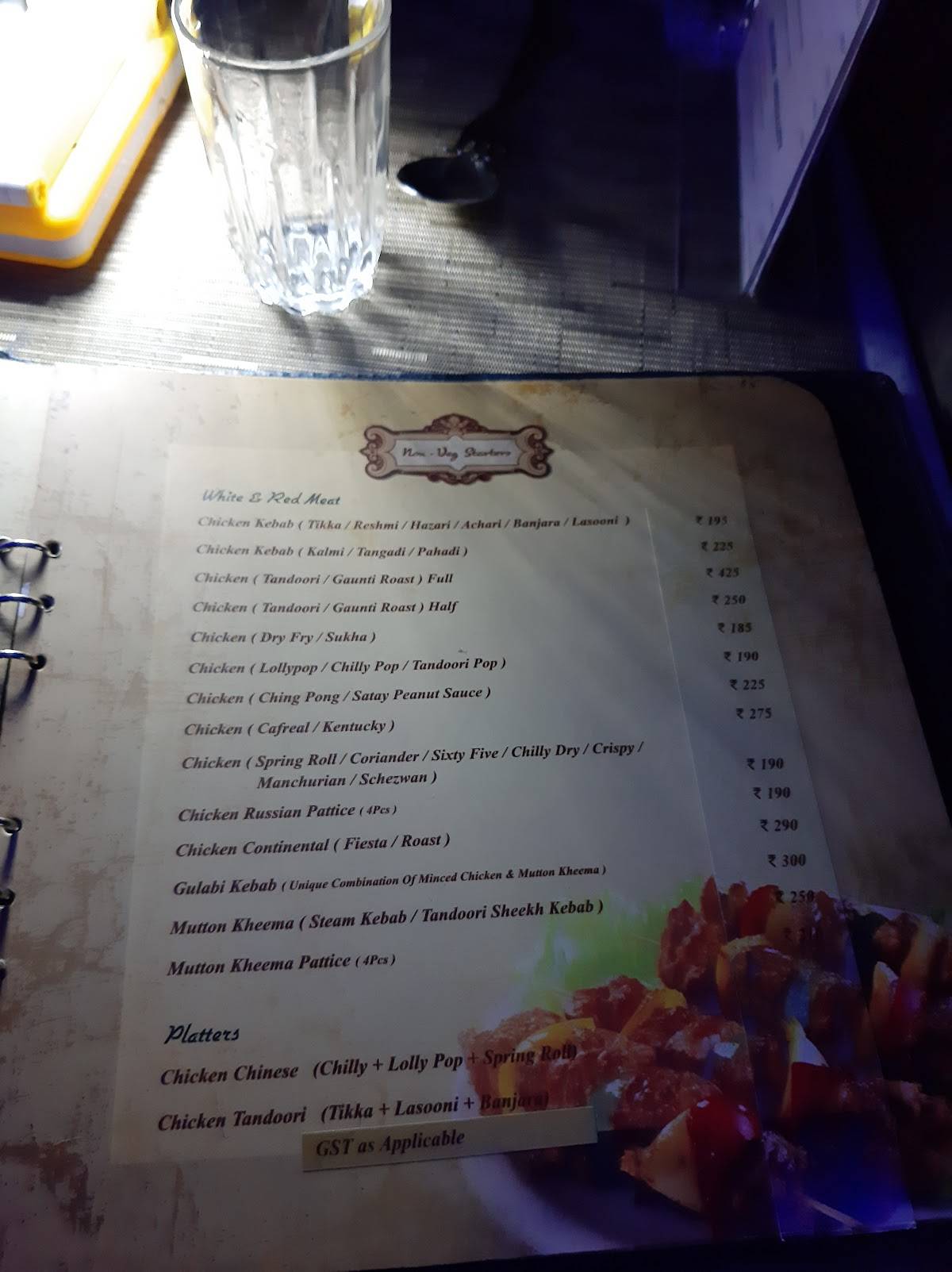 Daman Delite menu