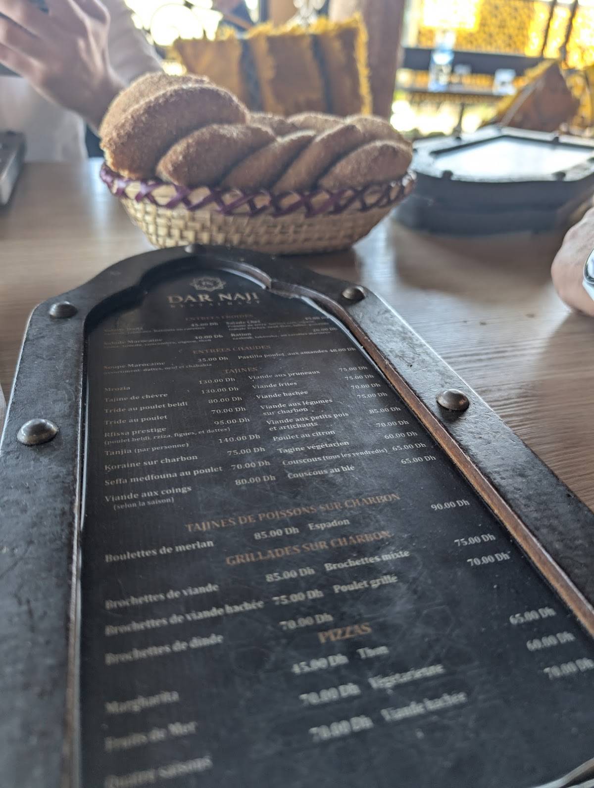 Menu de Dar Naji