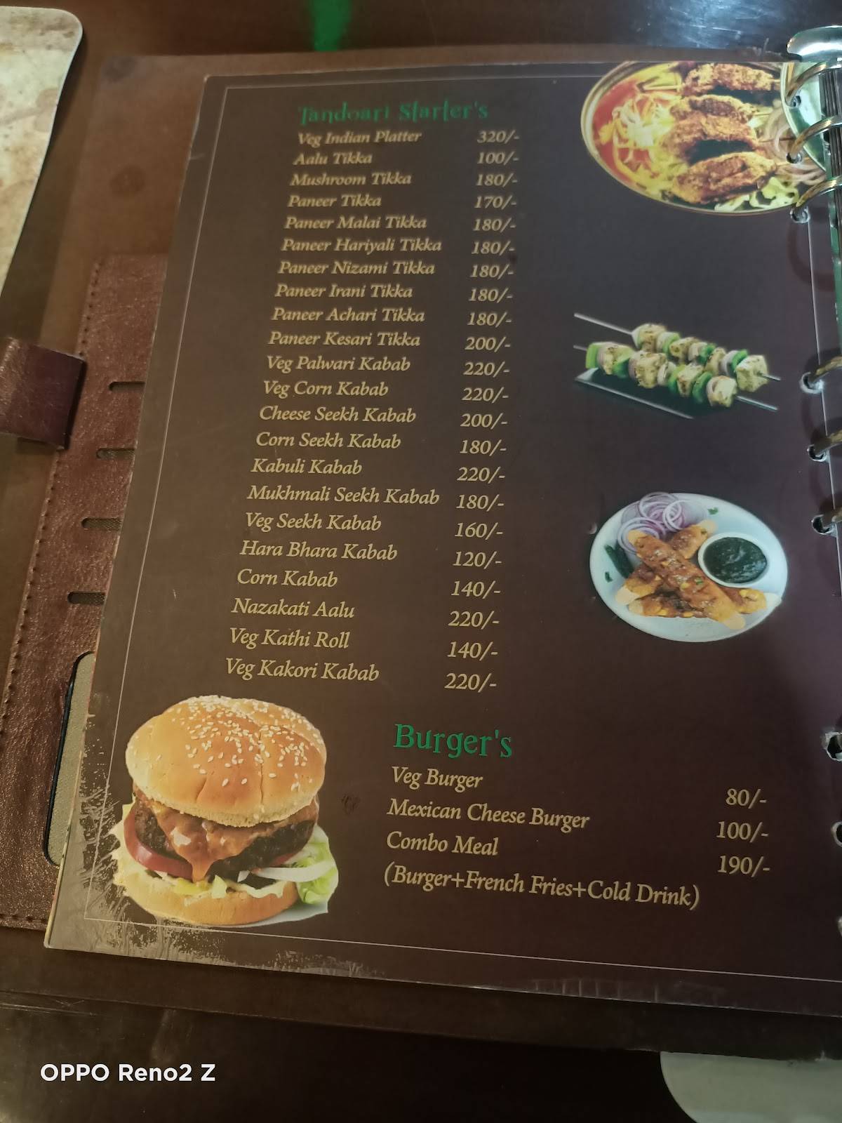 Dawat Restaurant menu