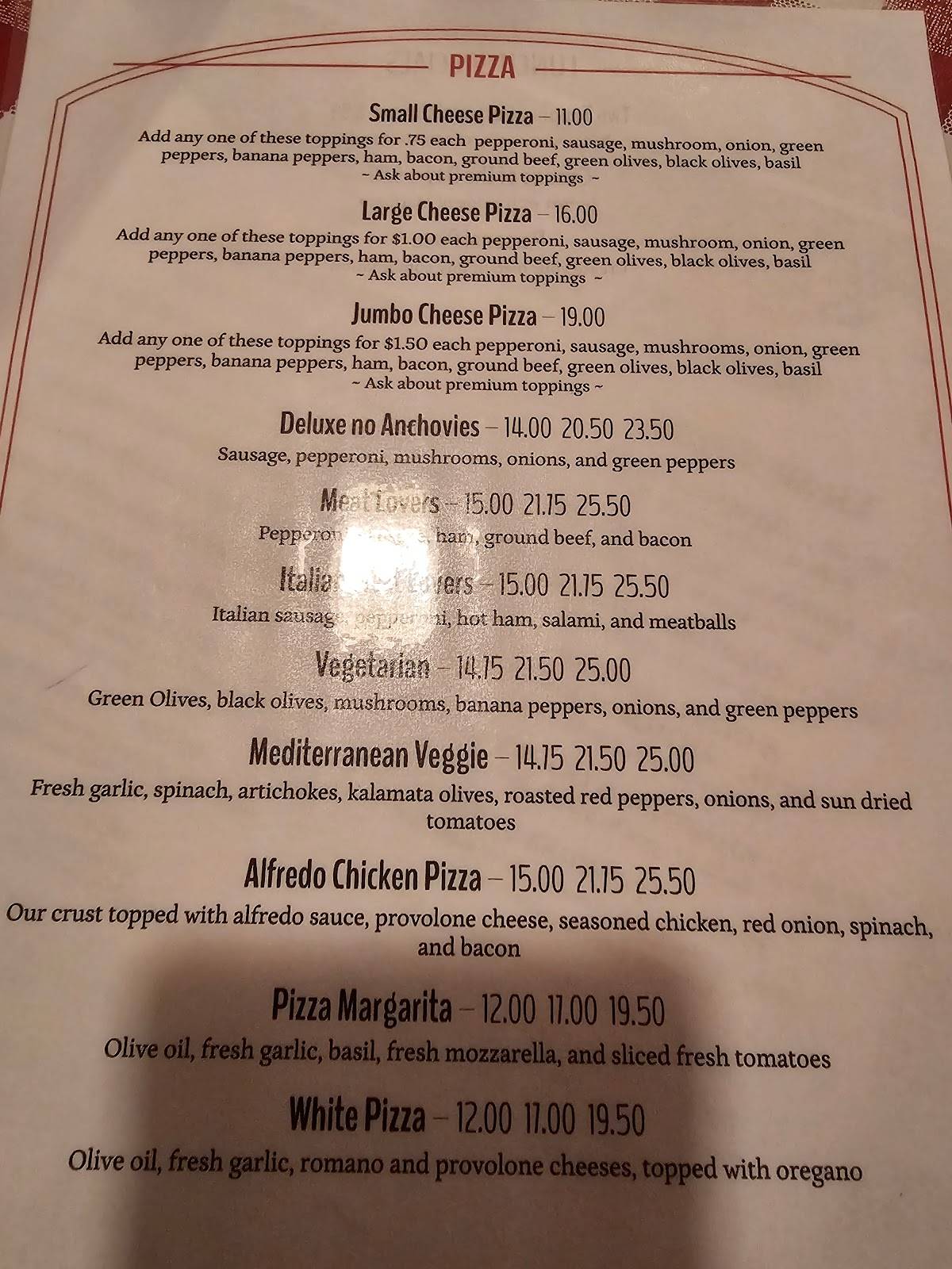 Menu at Giovanni's pub & bar, Fairborn, 215 W Main St