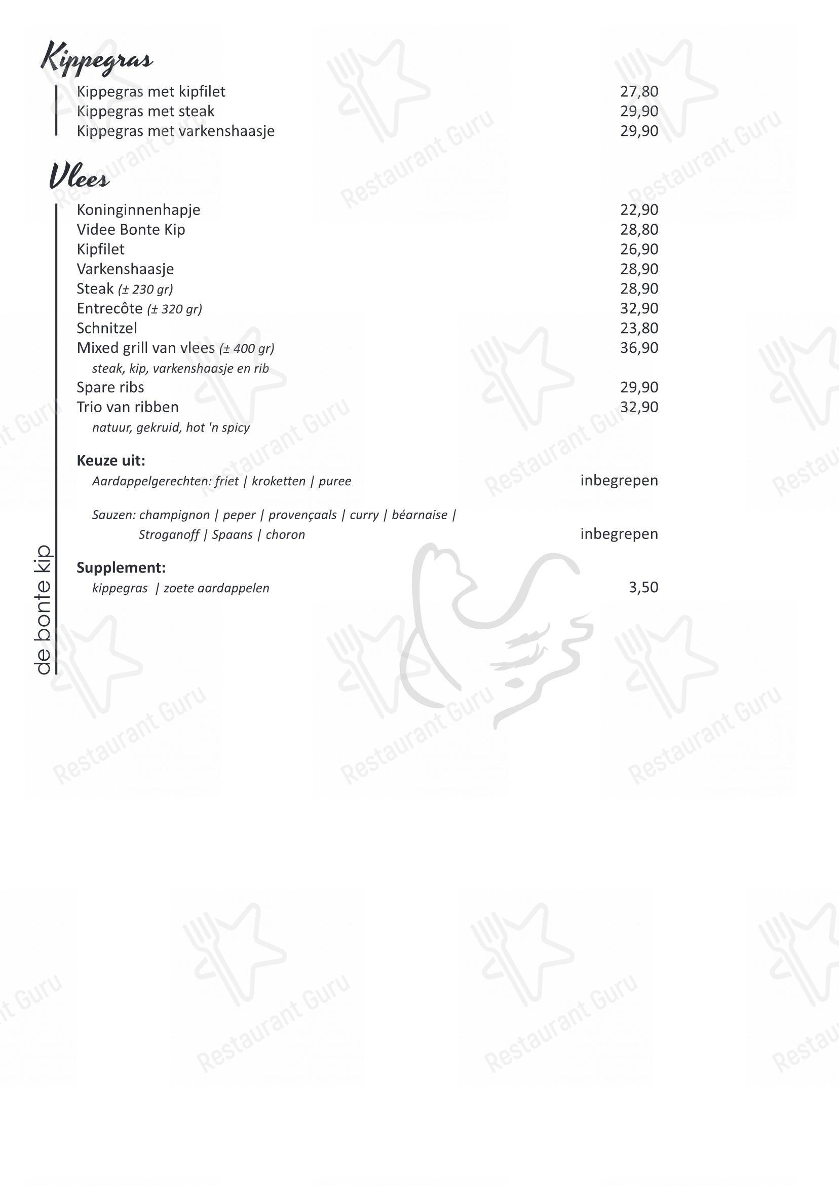 De Bonte Kip, Restaurant dans Baelen - Menu bar