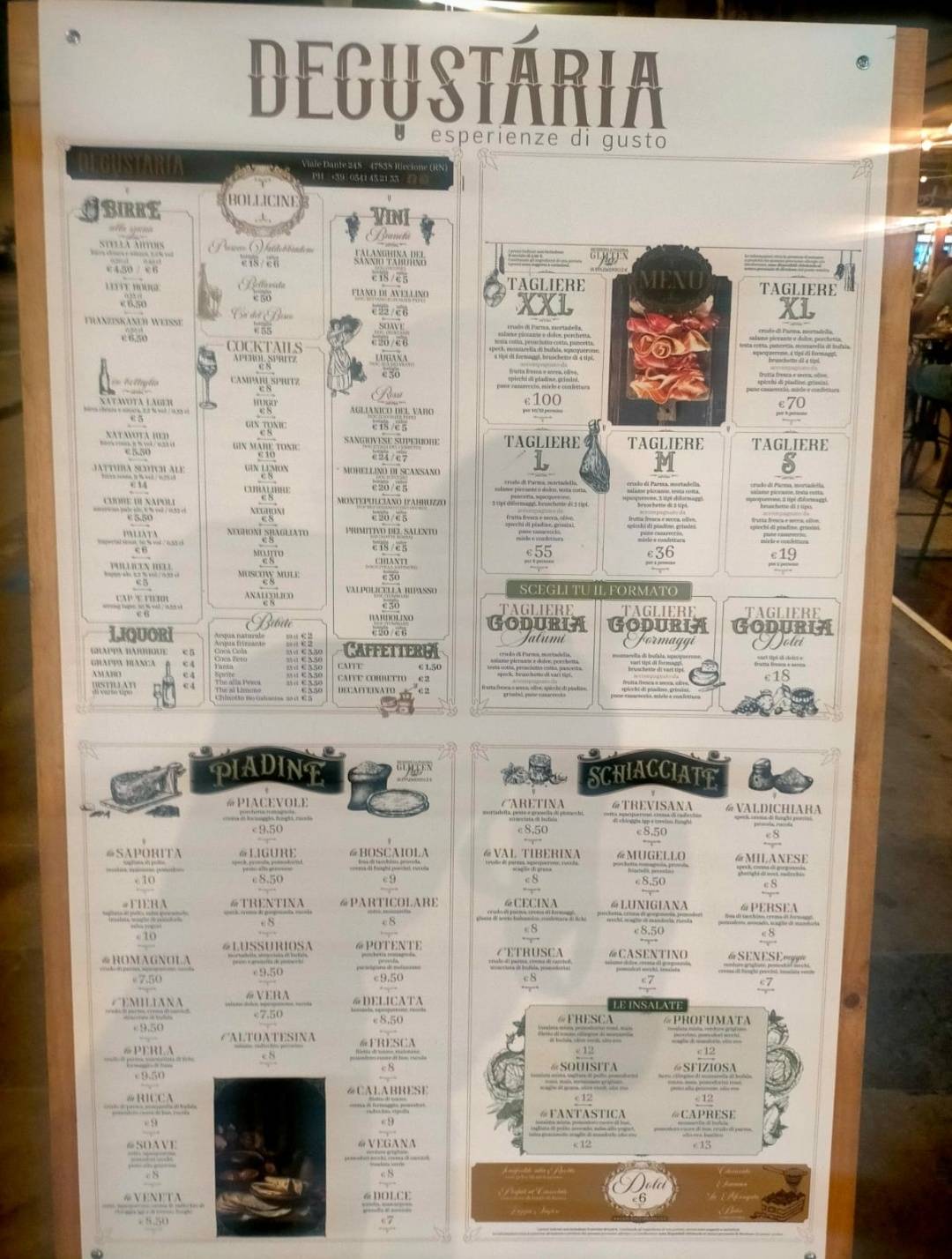 Menu di Degustaria 