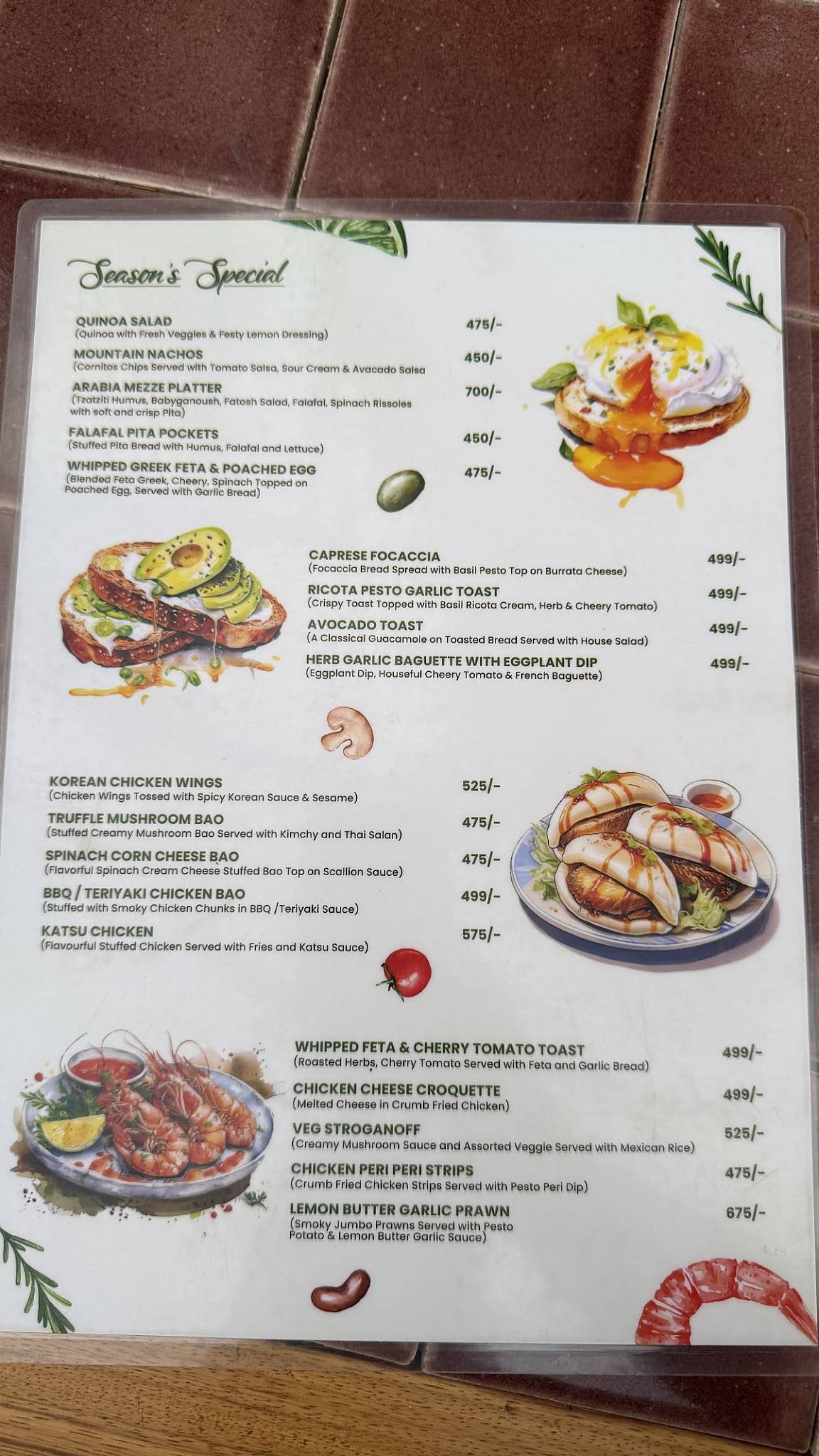 Orchard menu