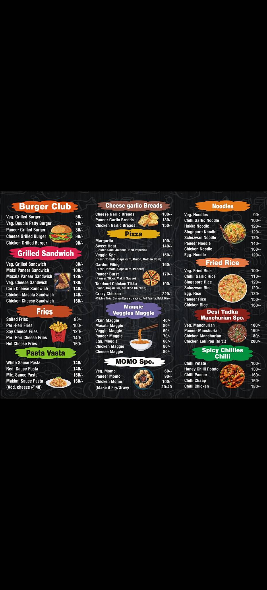 MOODY FOODY CAFE menu