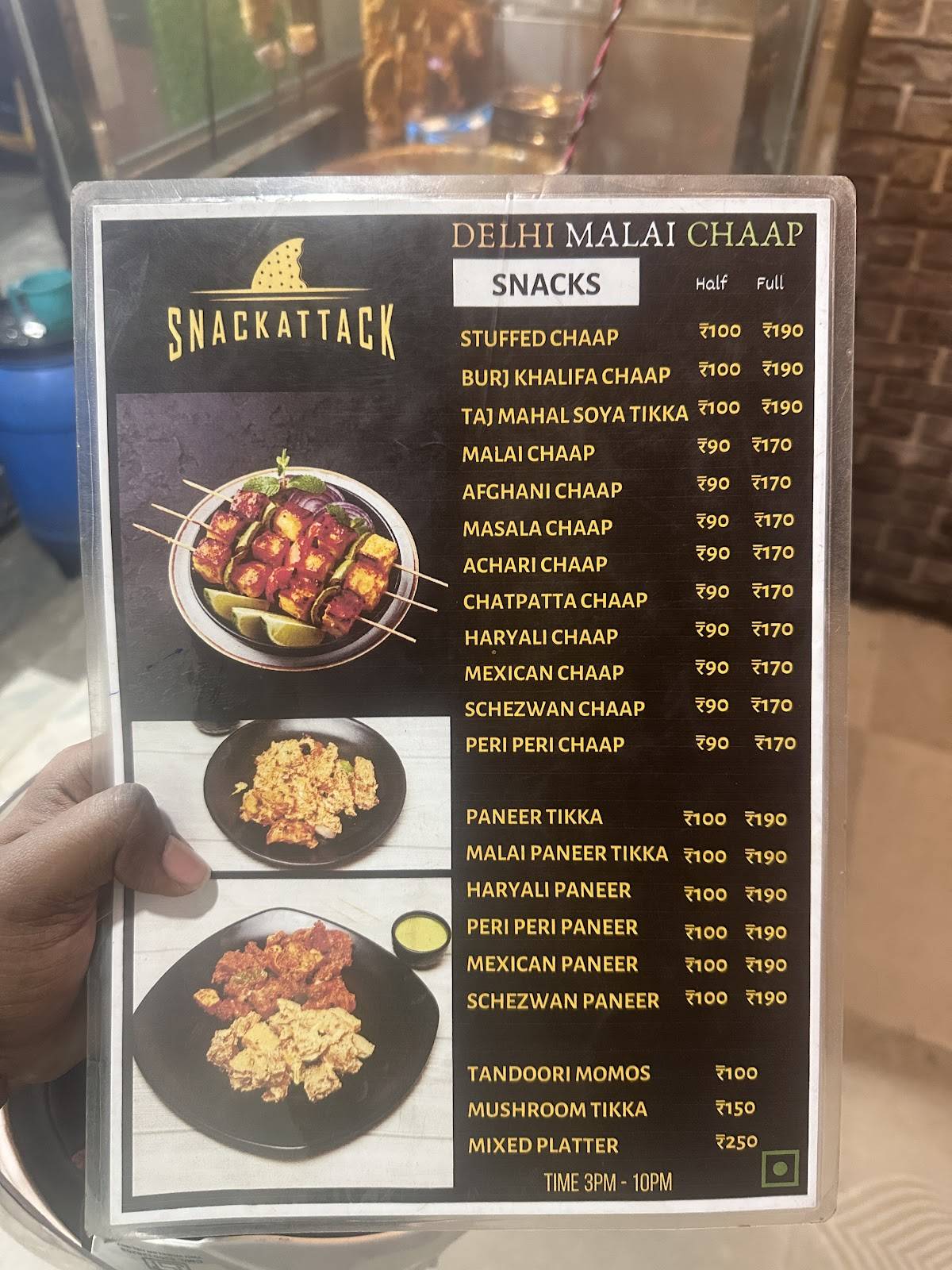Delhi Malai Chaap menu