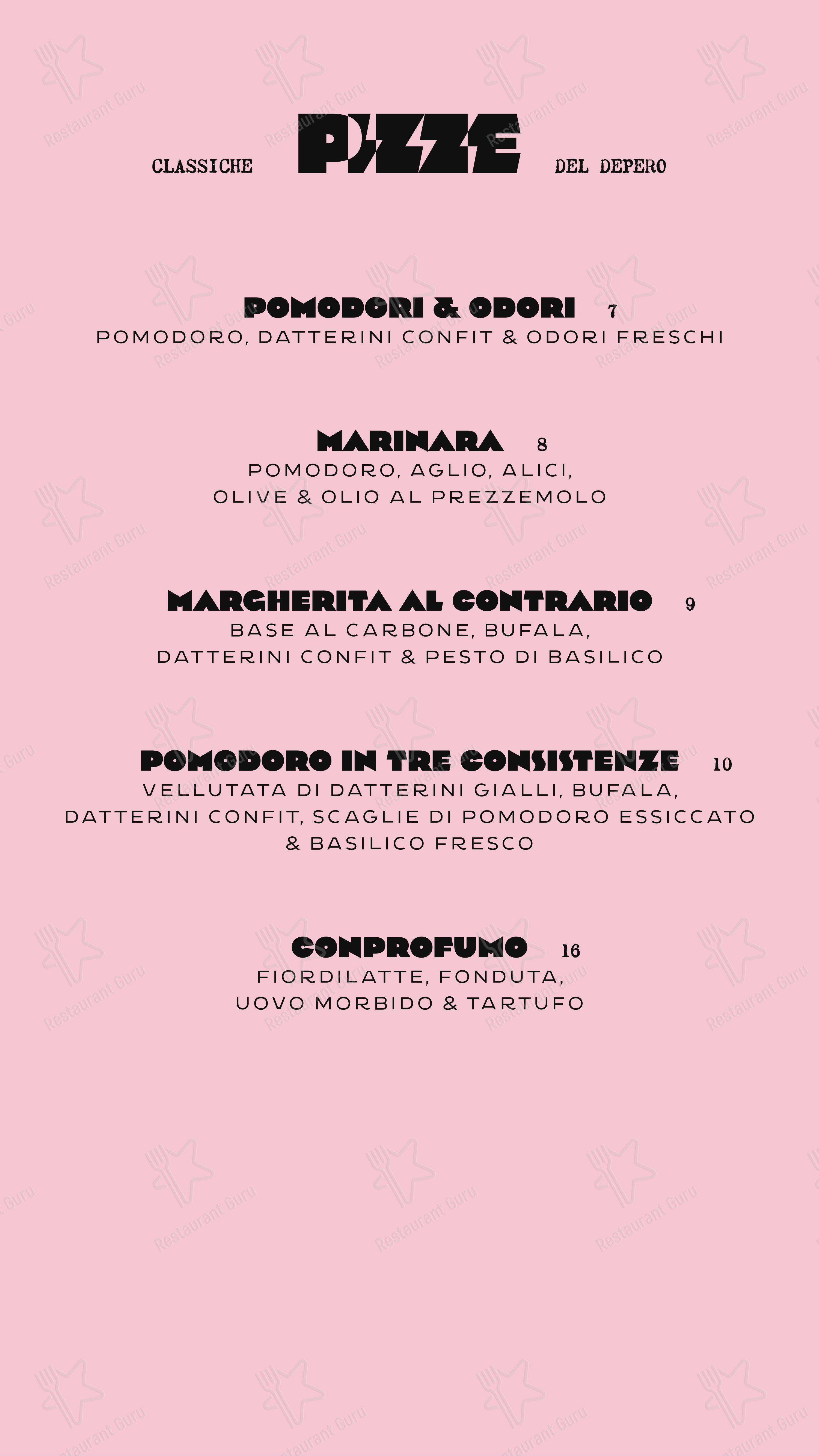 Depero Club in Rieti - Menu