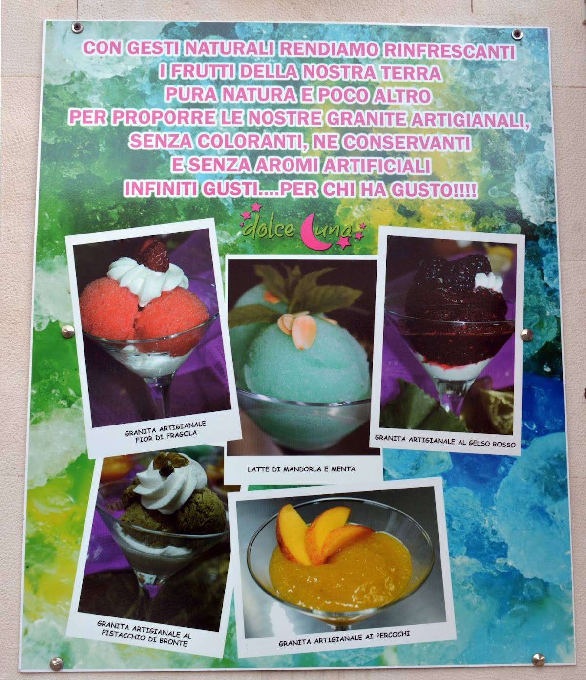 Menu di Dolceluna 