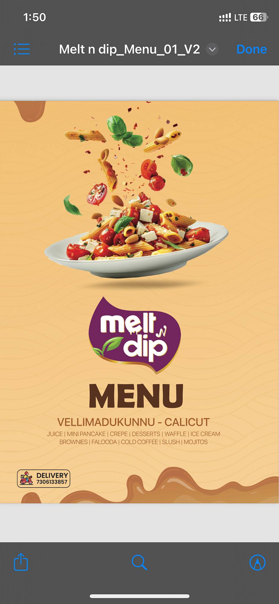 Melt n Dip menu