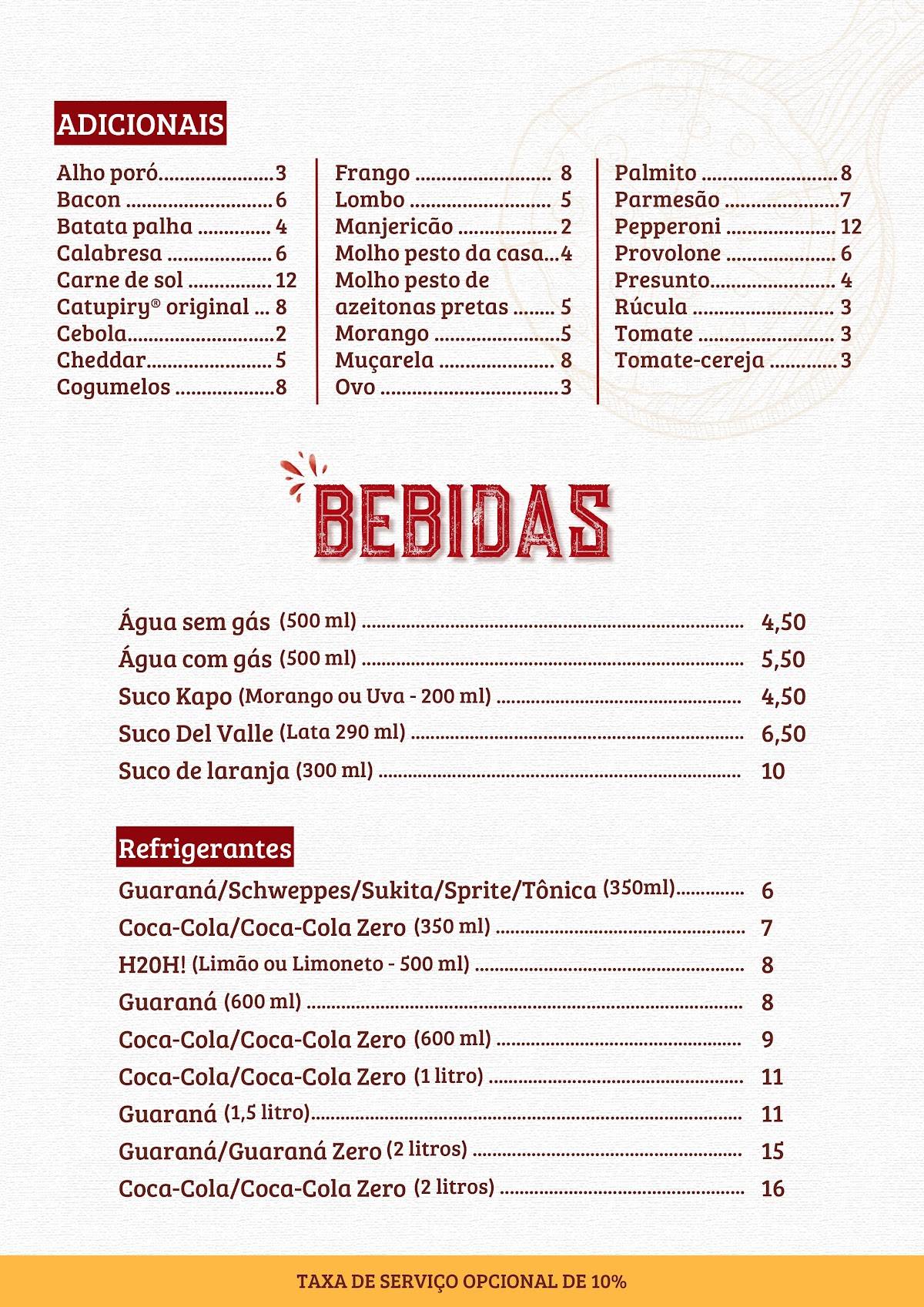 Di Napoli Pizzaria Palmas cardápio