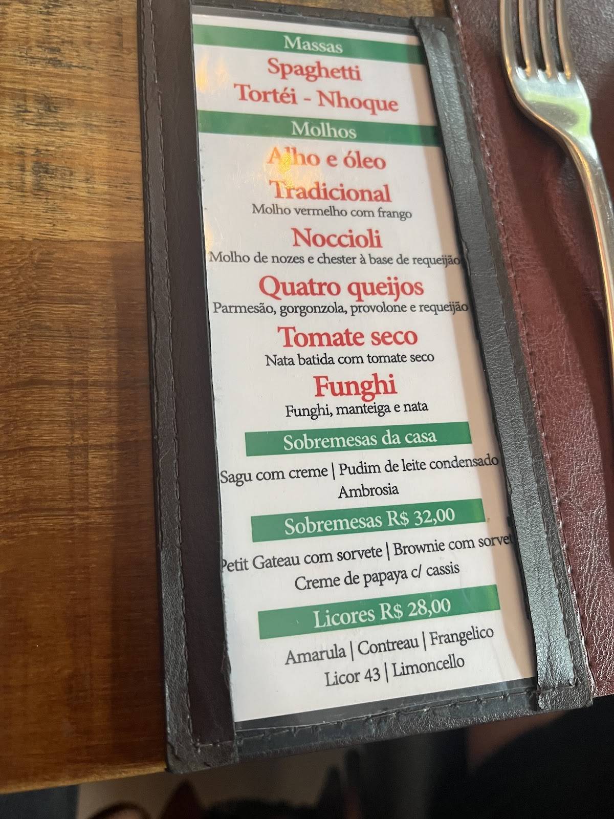 Di Paolo Caxias do Sul cardápio