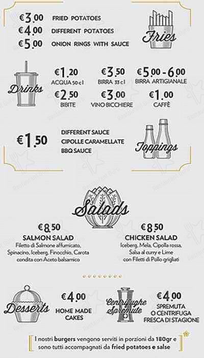 Menu di Different Burger 