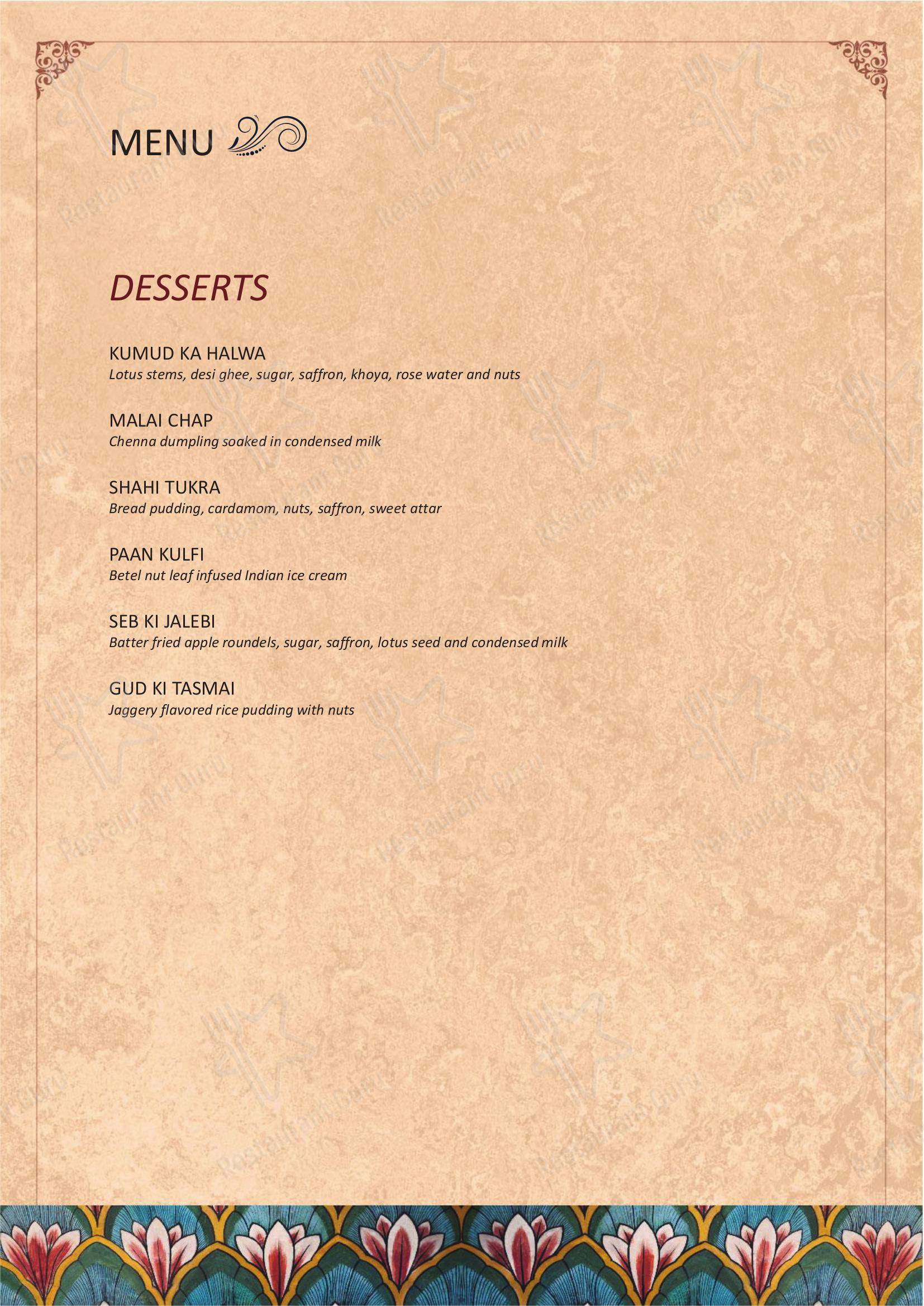 Dilli 32 in Delhi - Menu