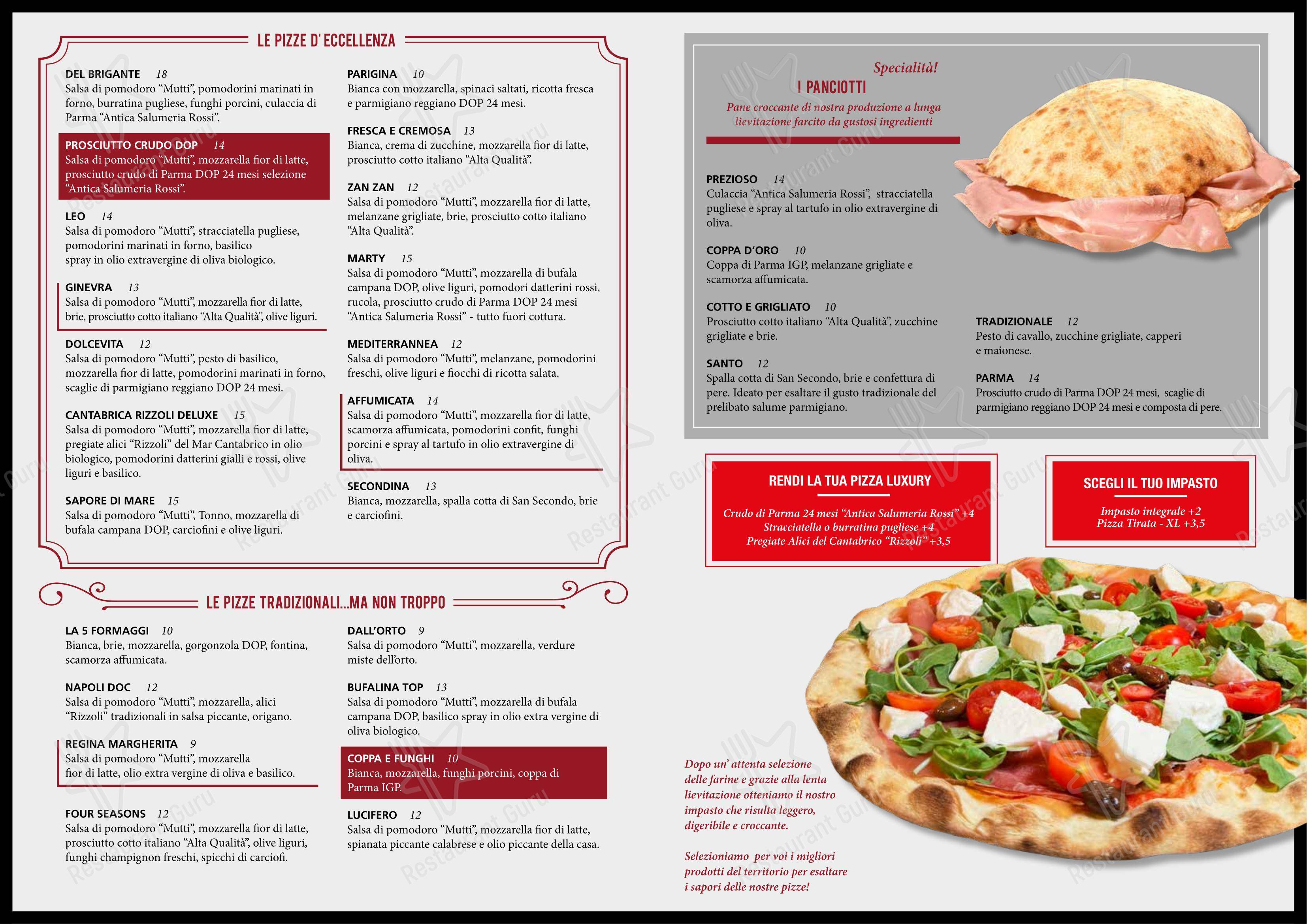Menu per Dolcevita ristorante