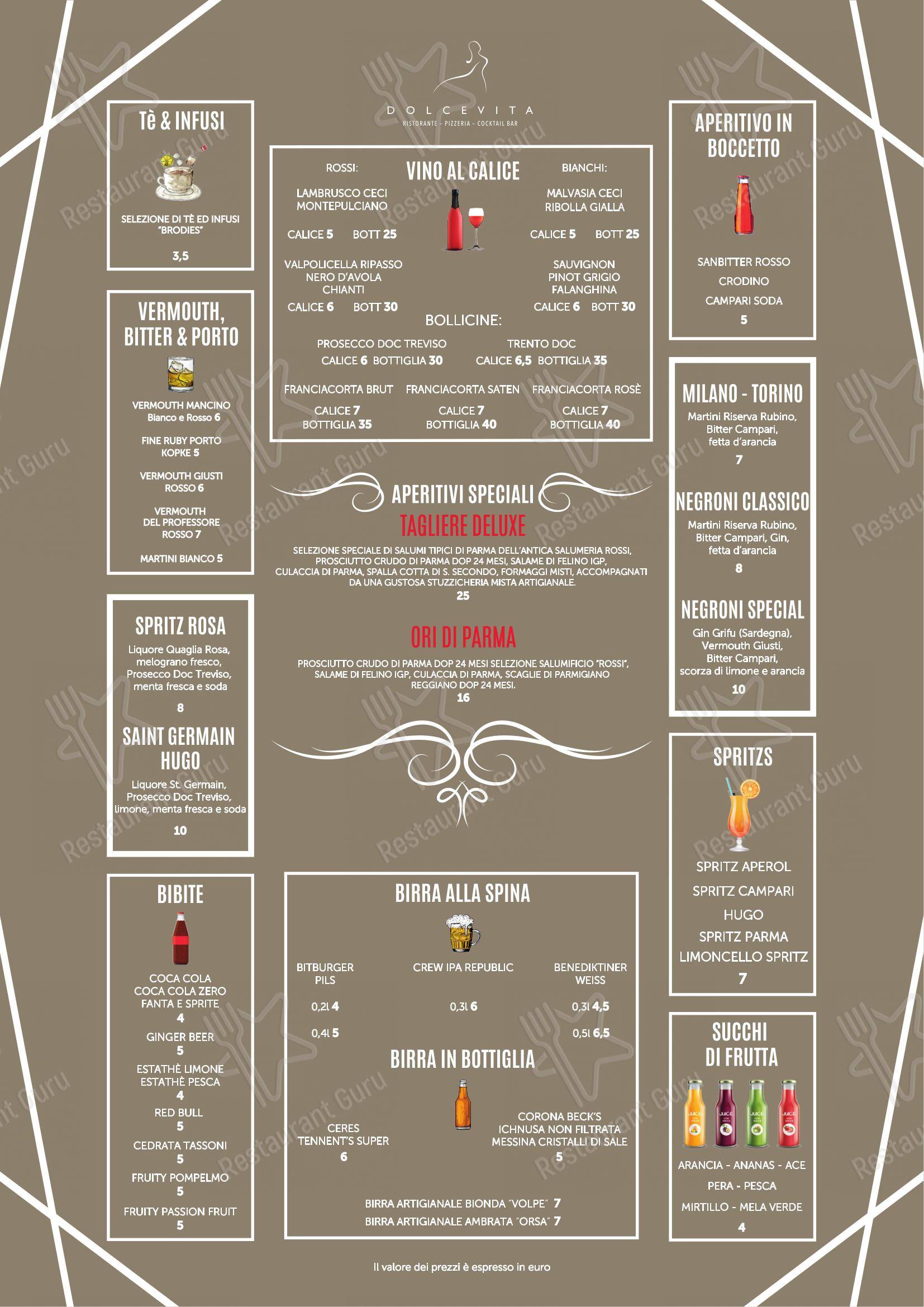 Boronia Catering Menu Pack per Dolcevita ristorante