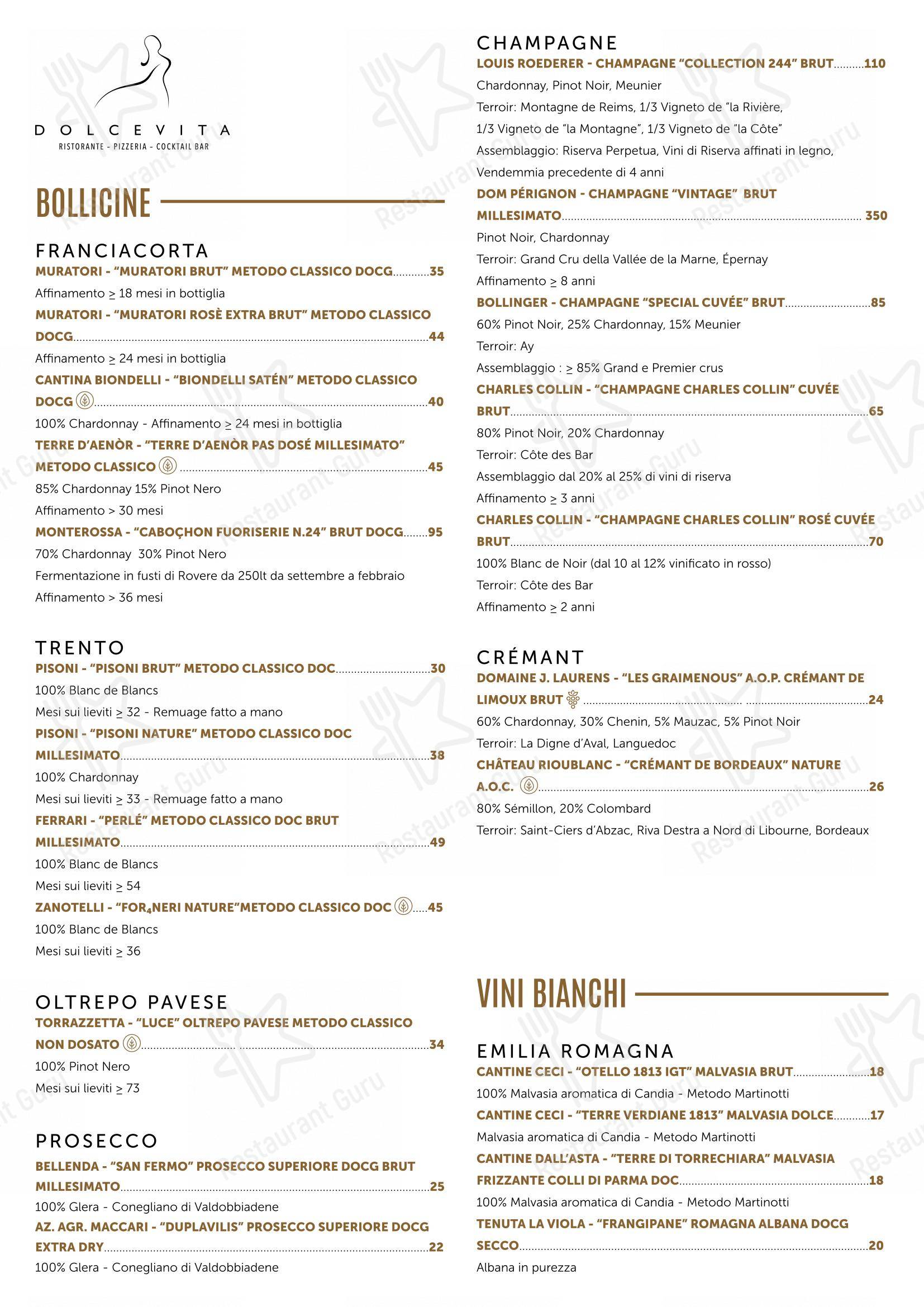 At Home Catering Menu per Dolcevita in Parma