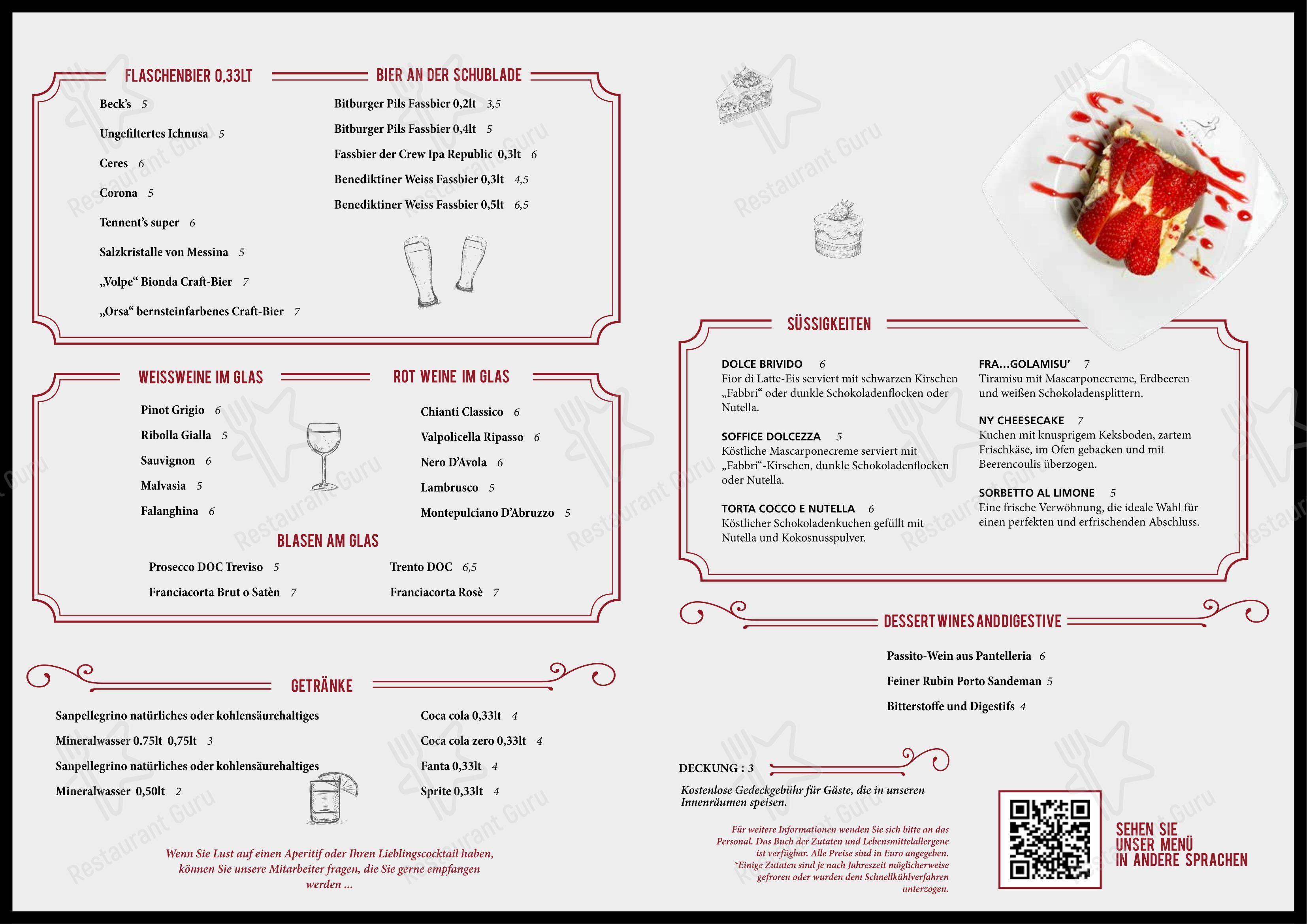 Lunch Menu per Dolcevita in Parma