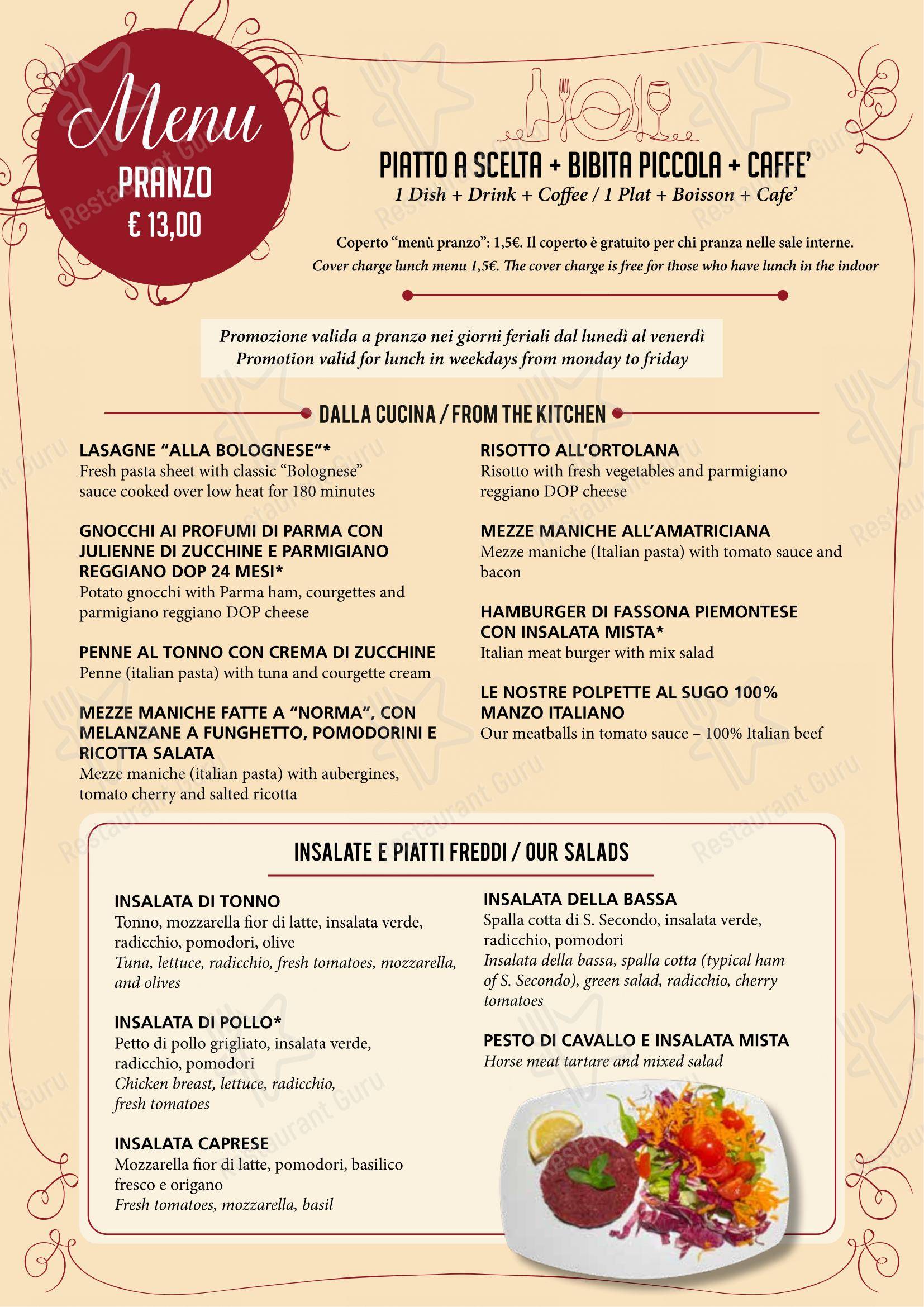 Dolcevita in Parma - Wine Menu