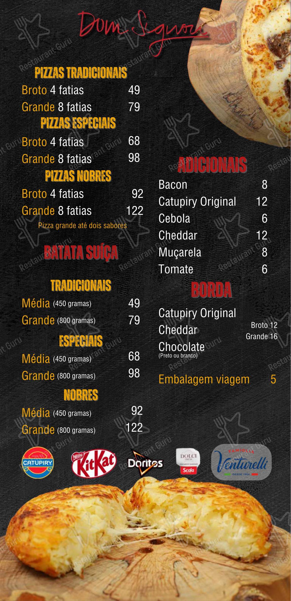 Dom Signori Pizzaria - Menu