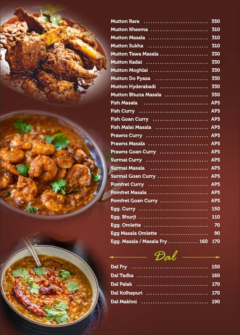 HOTEL SWAD FAMILY RESTAURANT menu