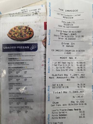Domino's Pizza Sahahi Bhavan, Patna menu