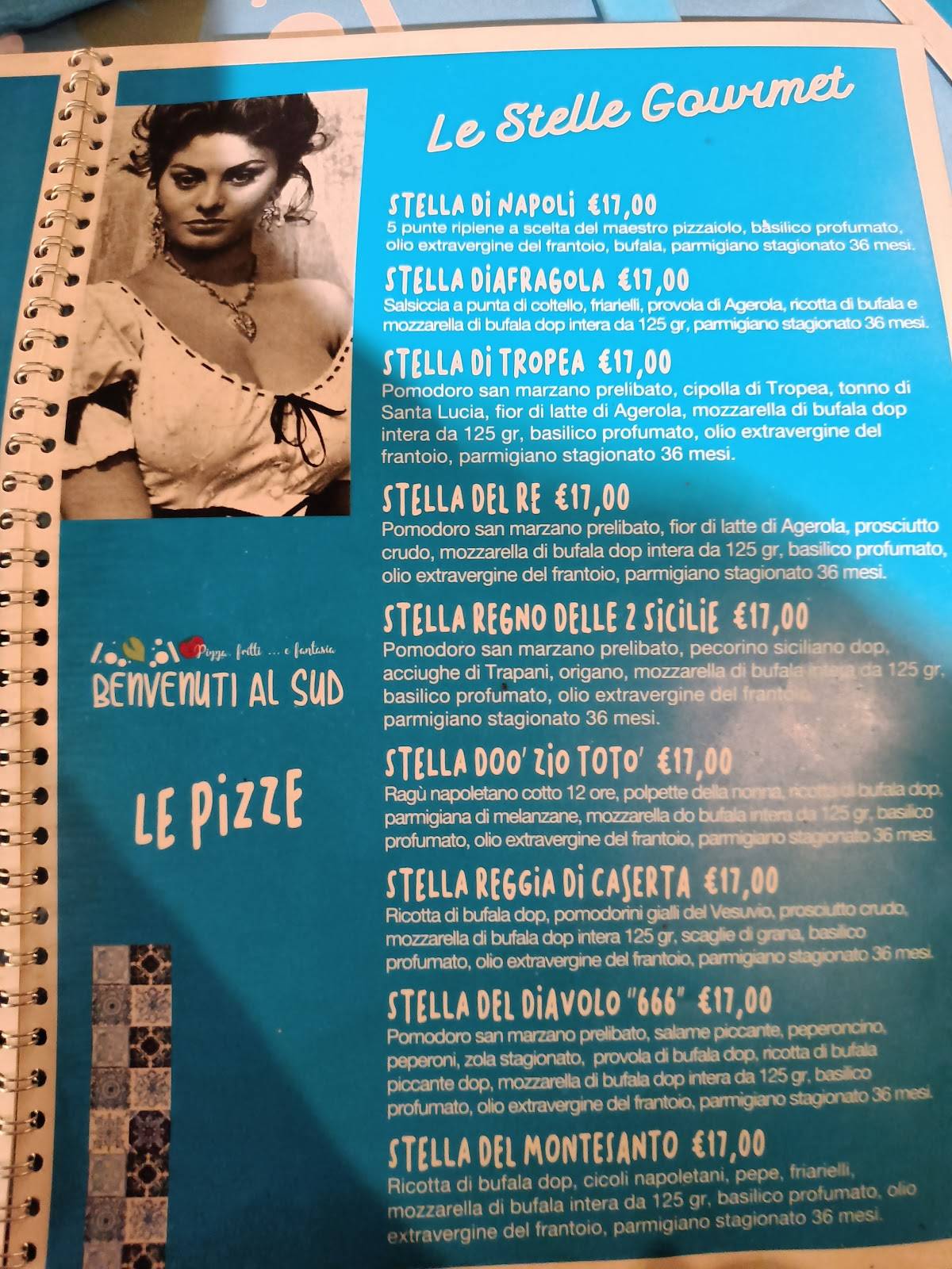 Menu di Benvenuti Al Sud 