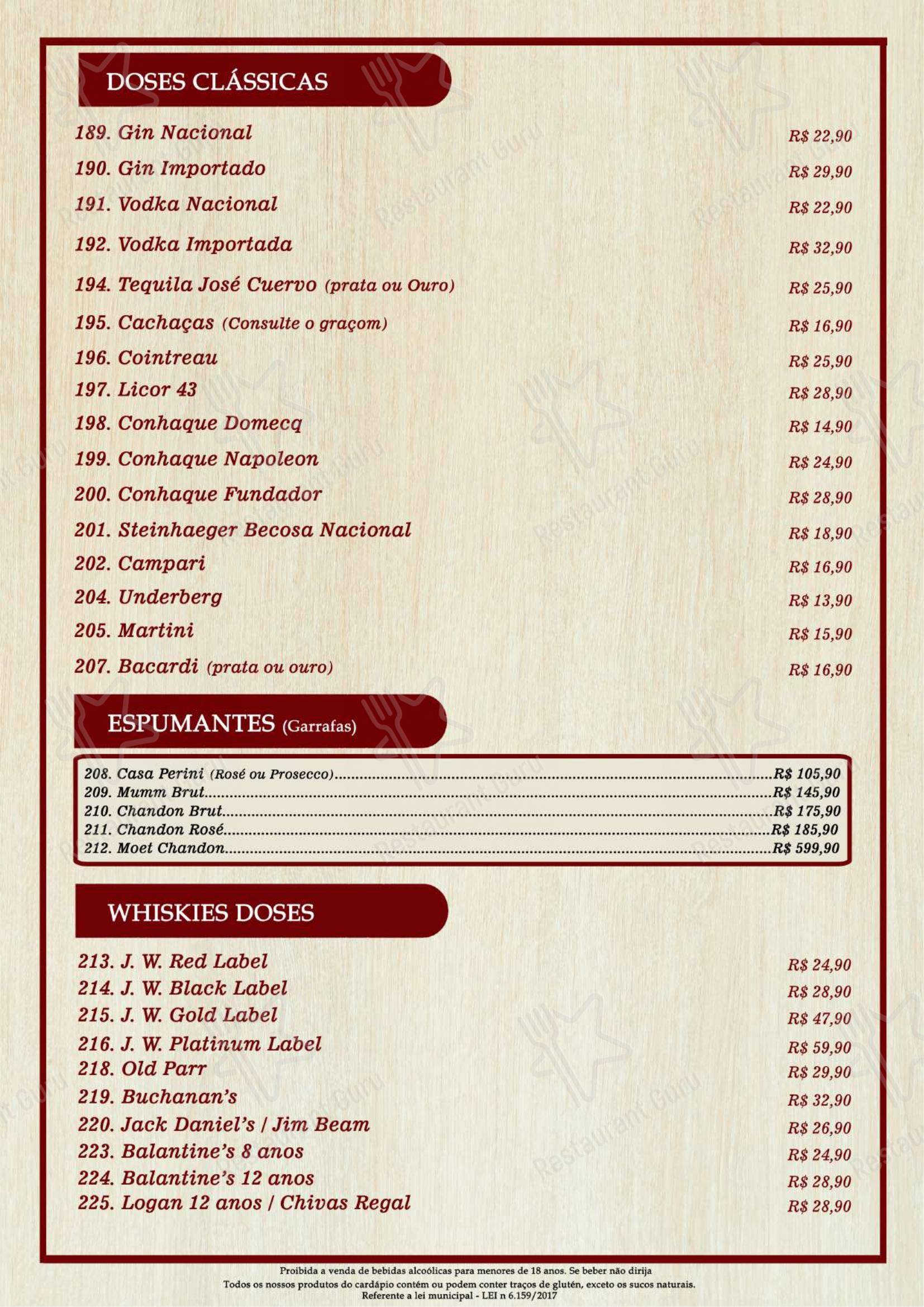 Madalenna Recreio – Bar, Restaurante e Pizzaria de Qualidade em Rio de Janeiro - Menu