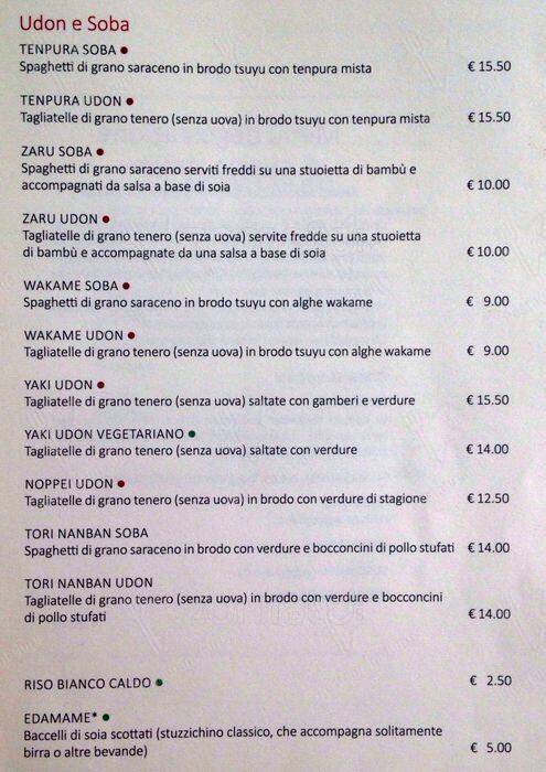 Menu di Doozo 