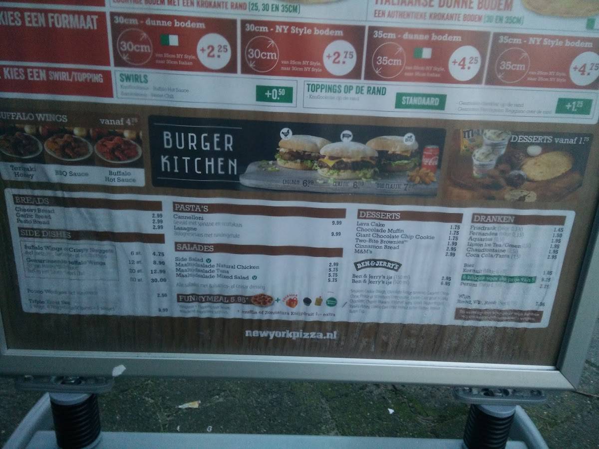 Menu de New York Pizza