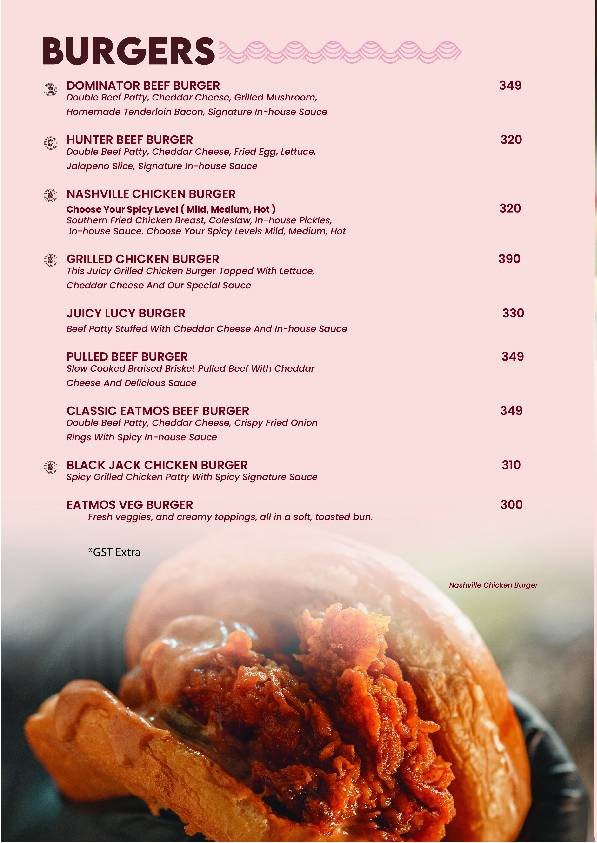 EATMOSPHERE By Smokin Burg menu