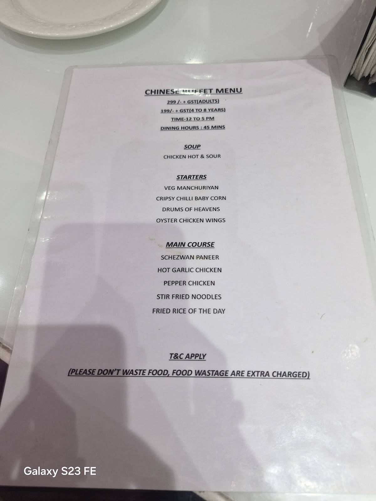 Elahi Luxury Dining menu