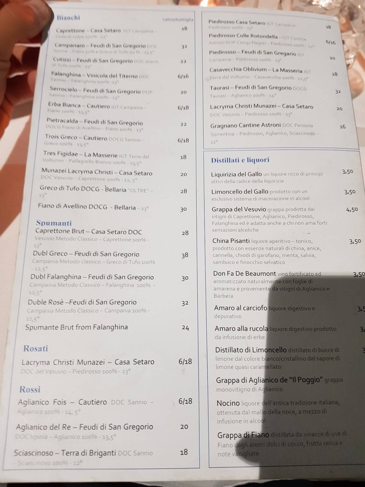 Menu di Eccellenze Campane Mare 
