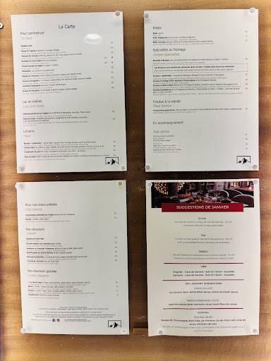 Menu de Edelweiss restaurant