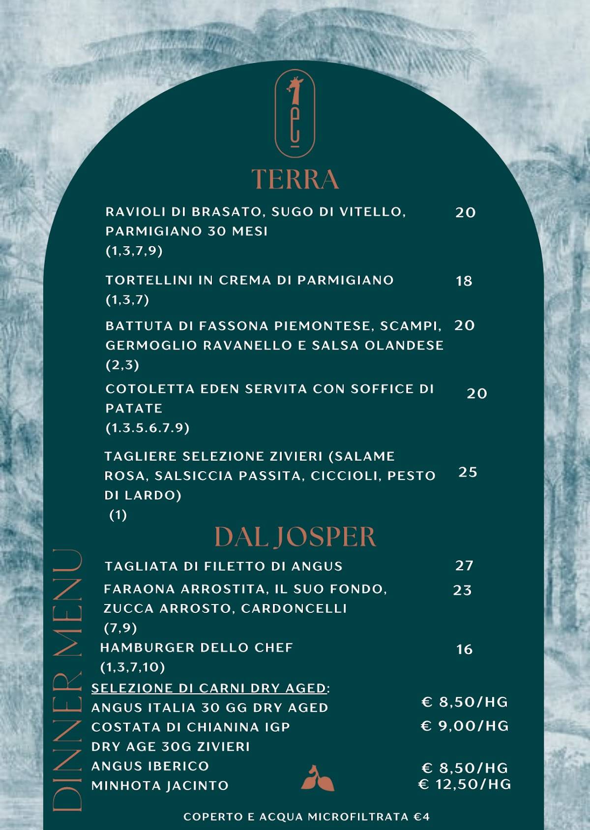 Menu di Eden Ristorante 