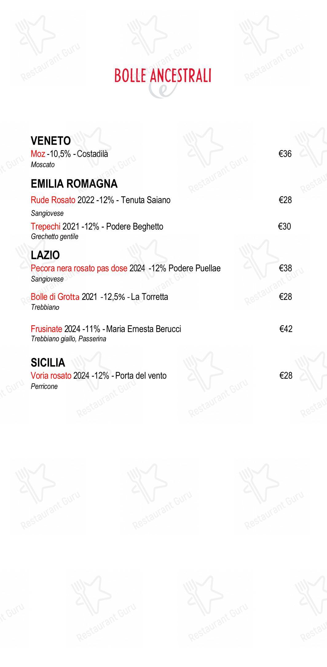 Eggs dans Rome - 菜单