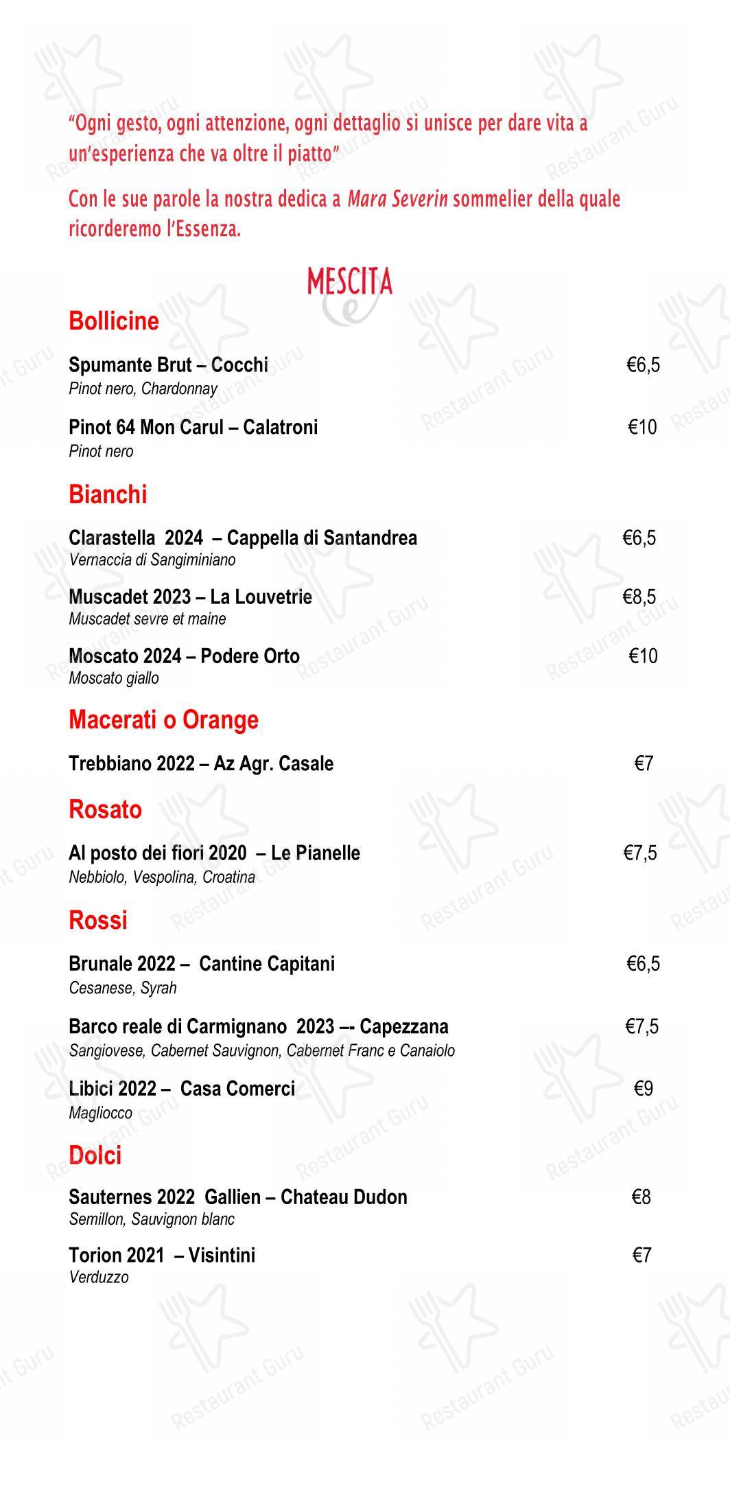 菜单 per Eggs Roma caffè bar