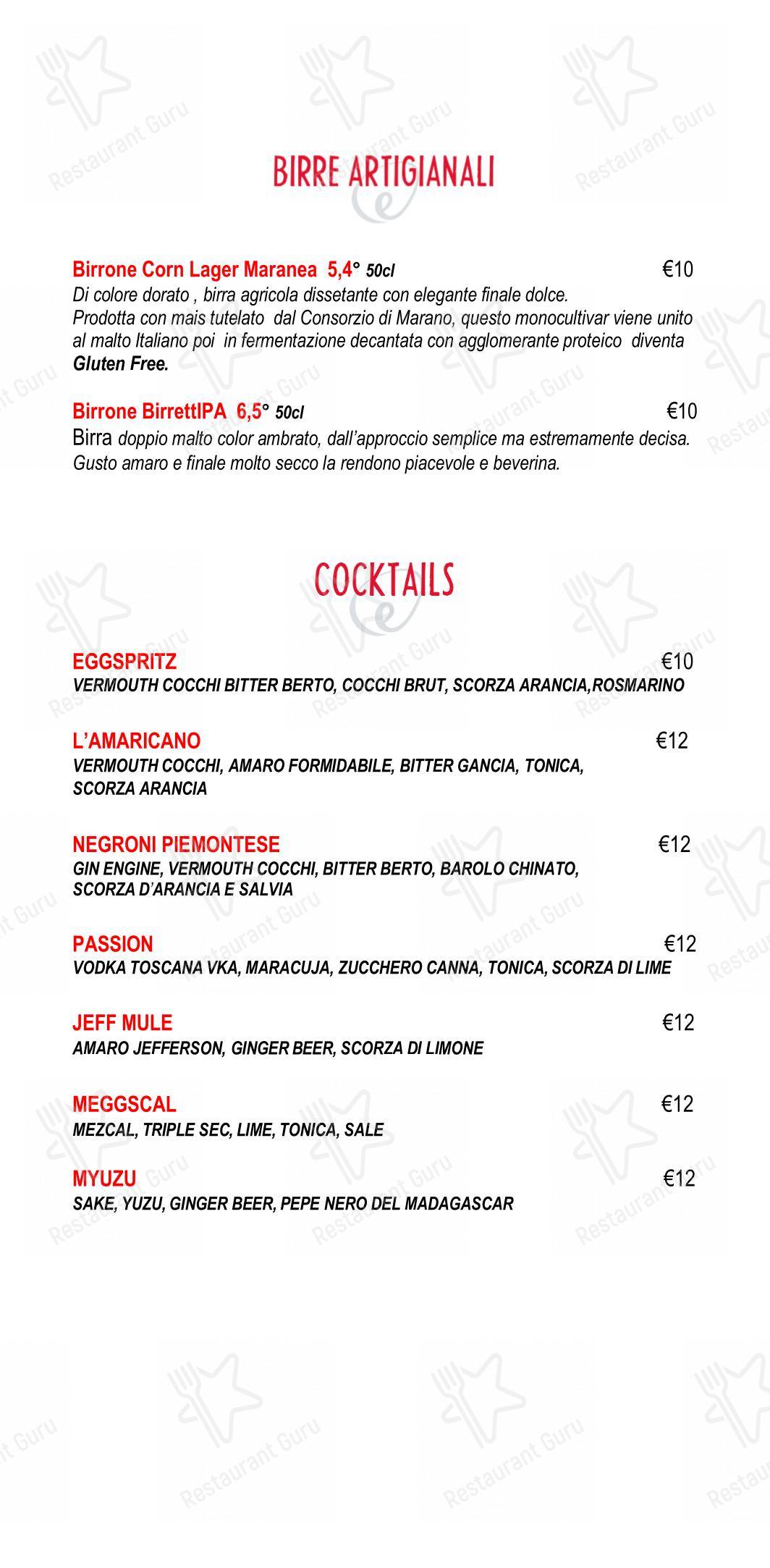 菜单 pour Eggs dans Rome